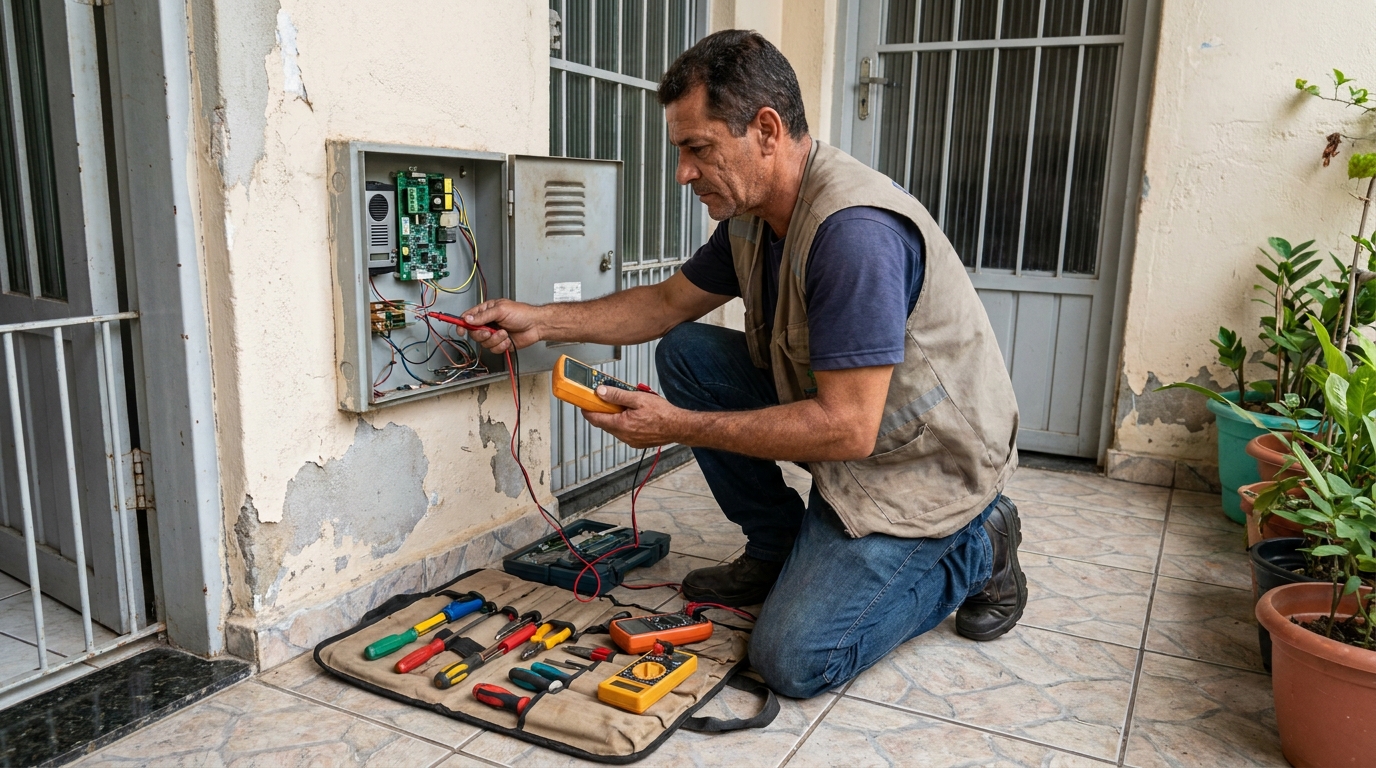 Troca de Fiação de Interfone